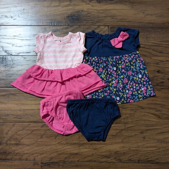 2 summer dresses with diaper covers size newborn - Picture 1 of 12
